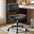 Small Desk Chair Armless,Comfortable Office Chair with Wheels