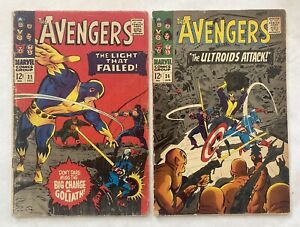 The Avengers #35 GD (2.0) & 36 GD (2.0) (MARVEL COMICS, 1966) Lot