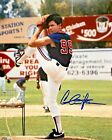 Charlie Sheen Signed 11x14 Major League Vaughn Pitching Photo Beckett Witnessed