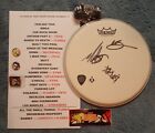 BLINK 182 AUTOGRAPHED DRUMHEAD SIGNED BY ALL THREE WITH SETLIST PICKS AND MORE!