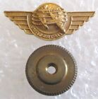 Vintage United Air Lines Airlines 100,000 Miles Award Wings Lapel Pin-Screw Back