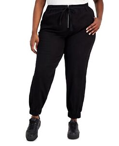 MSRP $40 Tinseltown Womens Trendy Plus Size Zip-Front Jogger Pants Size 14W