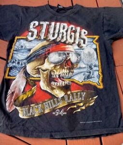 Sturgis Black Hills Rally 3D Emblem 1994 T Shirt Vintage Rare Size Large