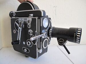 Bolex H16 Reflex 16mm Movie Camera w/Berthiot Pan Cinor Zoom Lens - WORKS