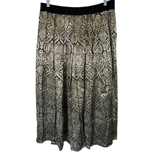 Joan Rivers Women's Regular Pull-on Tapestry Maxi Skirt Gold/Black Medium Size