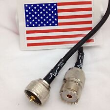 3ft PL-259 UHF SO239 HAM CB VHF RF RG-58 Coax Antenna Extension Cable Made in US