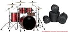 Mapex Saturn Evolution Rock Birch Tuscan Red Lacquer Drums +Bags 22_10_12_16 NEW