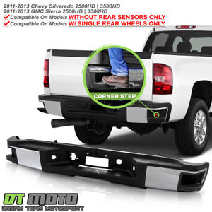 2011-2013 Chevy Silverado 2500 3500 HD w/o Sensor Hole & Corner step Rear Bumper