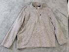 Woolrich 1/2 Zip Sweater Fleece Pullover Mens XXL Gray Long Sleeve Zip Pocket