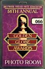 * GOLDEN GLOBE AWARDS * - PHOTO ROOM - NUMBERED LAMINATED BACKSTAGE PASS - 58th