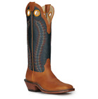 Men's Cognac Honey Crazy Horse Navy Leather Cowboy Boots - 5 Day Delivery