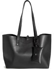 NEW GUESS Women's Faux Leather Large Tote Travel Bag Handbag Purse - Black