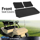 3Pcs Black Club Car Front Seat Covers PU Leather Fit For Pre-2000 DS Golf Cart