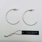 Jenny Bird Icon Hoops Hoop Earrings Minimalist Modern - Silver Tone NEW, NWT