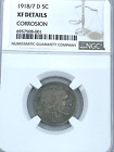 1918/7-D, ERROR, U.S. Buffalo Nickel NGC XF Details Corrosion