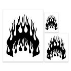 Custom Shop Airbrush Flame Licks Stencil Set 3 Laser Cut Reusable Fire Templates