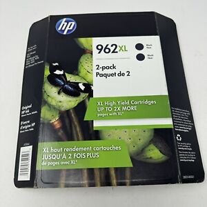 Genuine HP 962XL 2 pack Black Ink Cartridges 3JB35BN Exp 09/2021