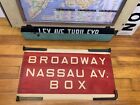 NY NYC BUS TROLLEY ROLL SIGN BROOKLYN BROADWAY NASSAU BOX ST GREENPOINT BEER ALE