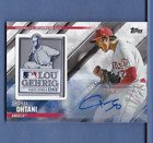 Shohei Ohtani 2022 Topps Update Lou Gehrig Day Patch 1/1 Auto GOLD #10/10