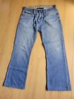 Vntg Levi Strauss Signature Low Boot Distressed Jeans Size 32 Blue *HEMMED