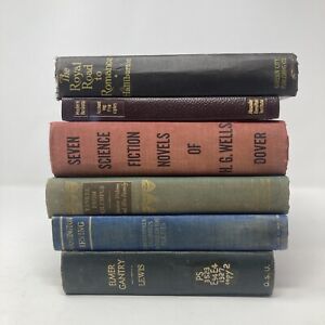 Lot of 6 Vintage Old Rare Antique Hardcover Books - Mixed Color - Random(B)
