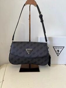 GUESS Dark Grey Eco Leather Handbag Shoulder Bag