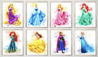 Disney Princess Set Of 8 Prints Pictures Wall Art Poster A4 Girls Bedroom Decor