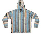 No Boundaries Baja Beach Hoodie Mens Large 46-48 Multicolor Front Pouch Poncho