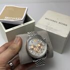 New Michael Kors MK8515 Crystal Pave Dial Stainless Steel Analog Women's Watch
