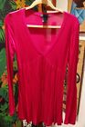 NWOT Zenana Outfitters Women's Magenta V-Neck Empire Waist Top. Size Large