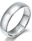 Solid .925 Sterling Silver Wedding Band Ring For Men And Women Multiple Sizes