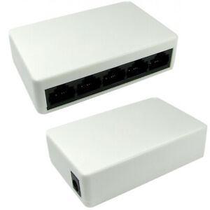 5 Port Way 10/100MBps Ethernet Network Switch RJ45 Lan Box Selector Splitter Hub