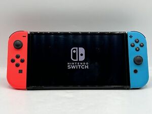 Nintendo Switch OLED HEG-001 64GB Handheld Gaming Console Neon Red/Blue Joycons