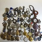 Lot Of 50 Assorted Pocket Watches Untested Vintage New Parts Repair Good