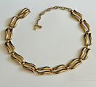 Vintage MONET Gold Tone Link Necklace 16” Collar Length 16