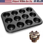 Baking Cupcake Tray Bakeware 12 Cup Carbon Steel Non Stick Muffin Pan Cake Mold