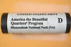 2014 D Shenandoah Nat'l Park Roll of Quarters ATB in an UNOPENED ROLL