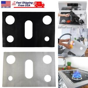 2PCS Stove Cover 5-Hole Stove Top Cleaning Pad Protector Non-Stick Stove Lining