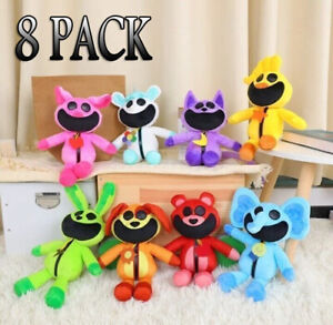 Pack Of 8 Smiling Critters Figure Plush Doll CatNap Hoppy Hopscotch Monster Toys