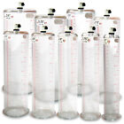 LeLuv Acrylic Cylinder for Penis Pump Untapered 9 & 12 Inch with Female Valve
