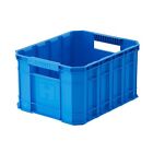 8.5 Gallon Stackable Plastic Utility Crate Blue
