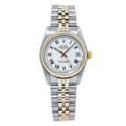 Rolex Datejust 68240/68273 Converted 18K YG Two Tone White Dial Ladies 31mm