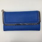 Stella McCartney Falabella Flap Continental Wallet Blue Synthetic leather