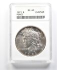 1921 Peace Silver Dollar MS60 ANACS *2299