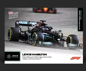 2021 Topps Now #1 001 Lewis Hamilton RC Rookie Mercedes Sets Record Formula 1 F1