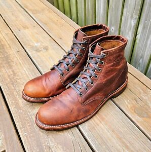 Chippewa 1901M26 Plain-Toe Service Boots Aldrich Tan Size 12D Made In USA $290