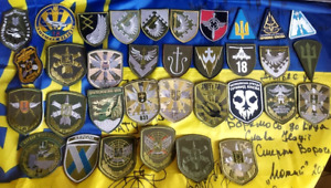 war in ukraine 2022. A large set of patches defenders of Ukraine. Aviation
