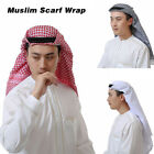 Men Muslim Scarf Wrap Arab Towel Head Wrap Islamic Turban Saudi Cover Hijab new