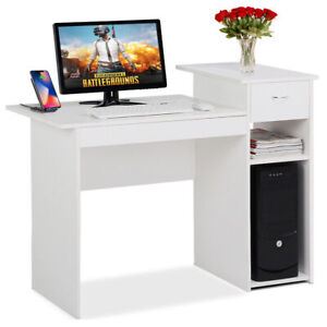Small Computer Study Student Desk Laptop Table with Drawer Home Office Furniture