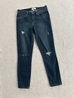 Paige Verdugo Ankle Size 27 Distressed Stretched Skinny Jeans